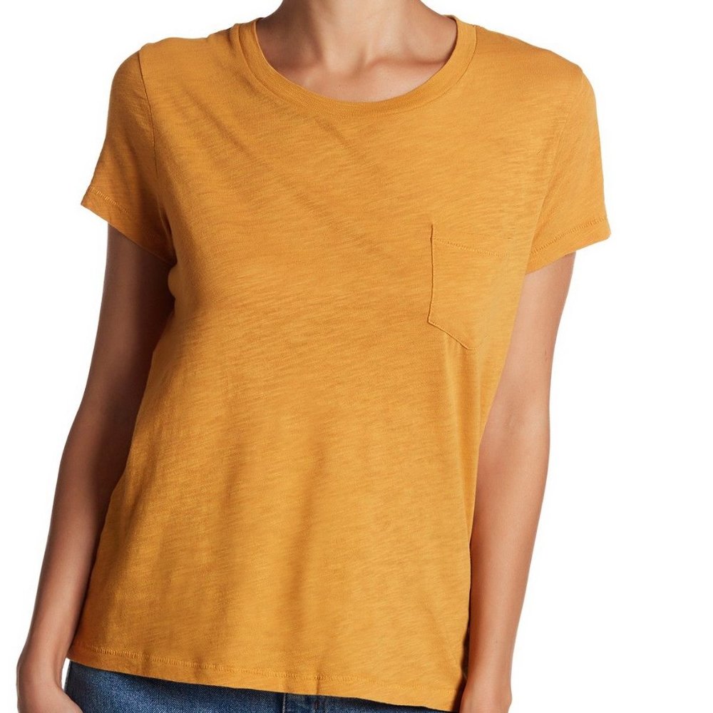 Madewell Crewneck Pock Tee Mustard Yellow Small